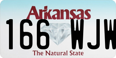AR license plate 166WJW