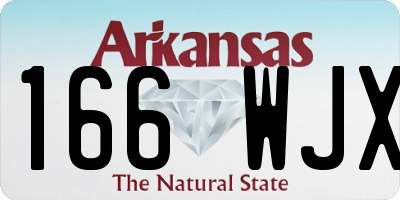 AR license plate 166WJX