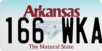 AR license plate 166WKA