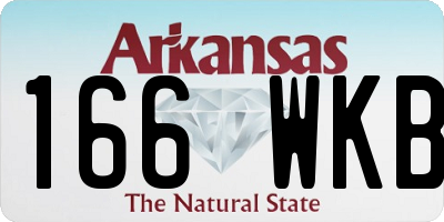 AR license plate 166WKB