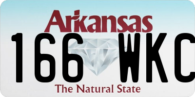 AR license plate 166WKC