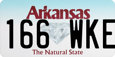 AR license plate 166WKE
