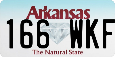 AR license plate 166WKF