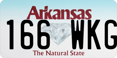 AR license plate 166WKG