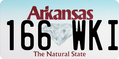AR license plate 166WKI