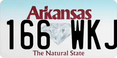 AR license plate 166WKJ
