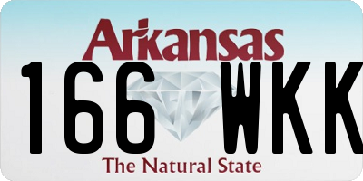 AR license plate 166WKK