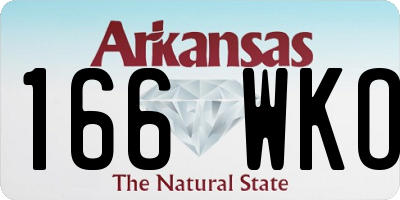 AR license plate 166WKO