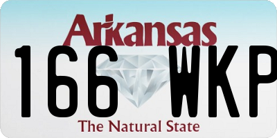 AR license plate 166WKP