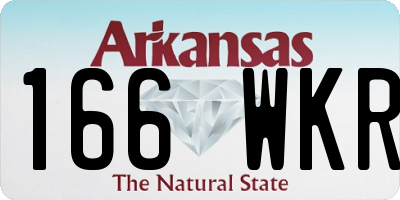 AR license plate 166WKR