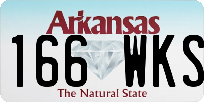 AR license plate 166WKS