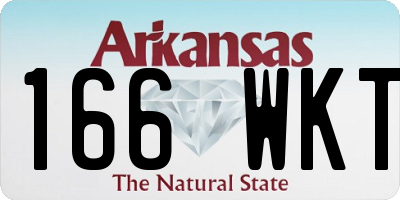 AR license plate 166WKT