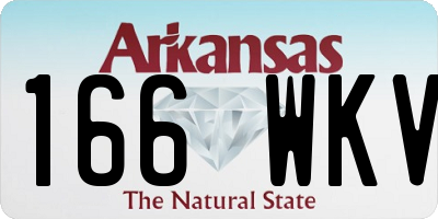 AR license plate 166WKV