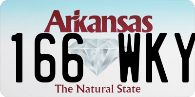 AR license plate 166WKY