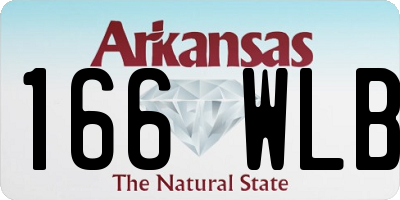 AR license plate 166WLB