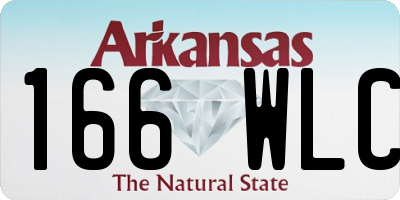AR license plate 166WLC