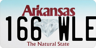 AR license plate 166WLE