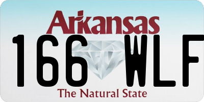 AR license plate 166WLF