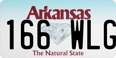 AR license plate 166WLG