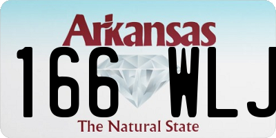 AR license plate 166WLJ