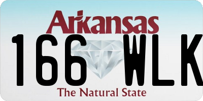 AR license plate 166WLK