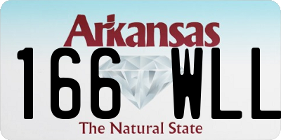 AR license plate 166WLL