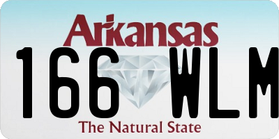 AR license plate 166WLM