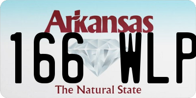 AR license plate 166WLP