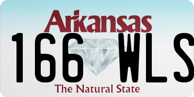 AR license plate 166WLS