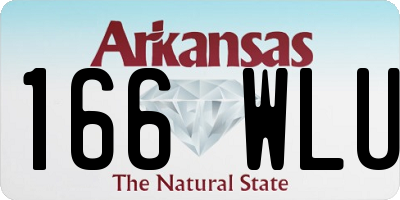 AR license plate 166WLU