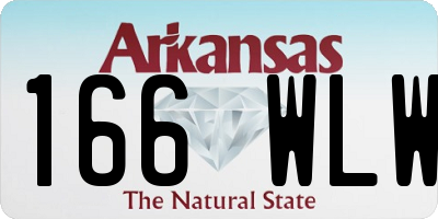 AR license plate 166WLW