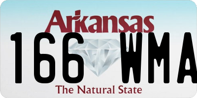 AR license plate 166WMA