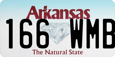 AR license plate 166WMB