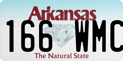 AR license plate 166WMC