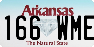 AR license plate 166WME