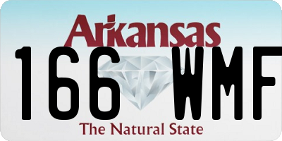 AR license plate 166WMF