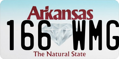 AR license plate 166WMG