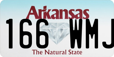 AR license plate 166WMJ