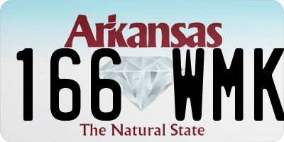 AR license plate 166WMK