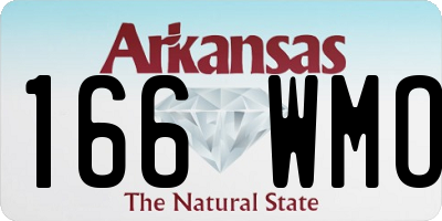AR license plate 166WMO