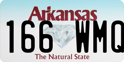AR license plate 166WMQ