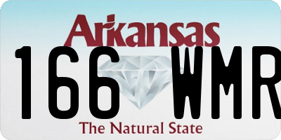 AR license plate 166WMR
