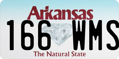 AR license plate 166WMS