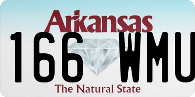 AR license plate 166WMU