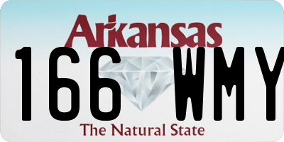 AR license plate 166WMY