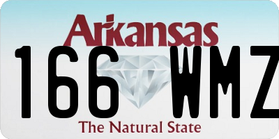 AR license plate 166WMZ