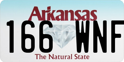 AR license plate 166WNF