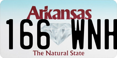 AR license plate 166WNH