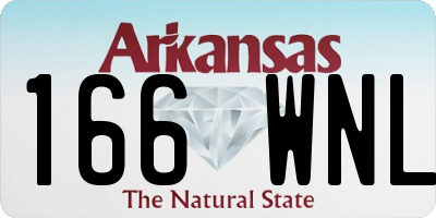 AR license plate 166WNL