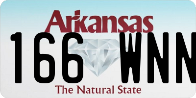 AR license plate 166WNN